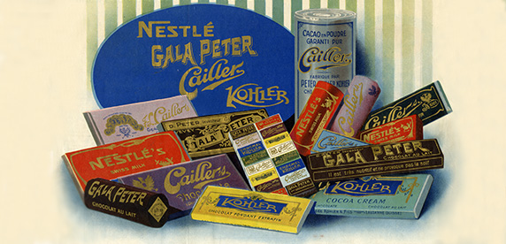 advertising by chocolate company Peter-Cailler-Kohler